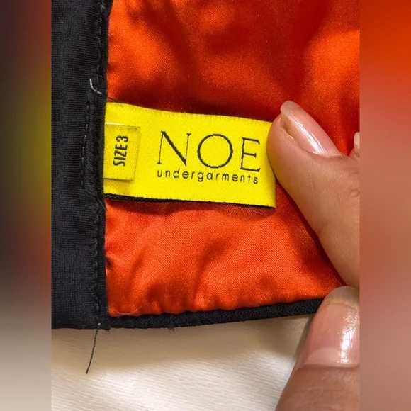 NOE undergarments Elegant Satin Orange Bandeau - Picture 2 of 6